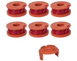 6-pack reservespoelen met trimmerdraad Geschikt voor Worx WA0010 grastrimmer