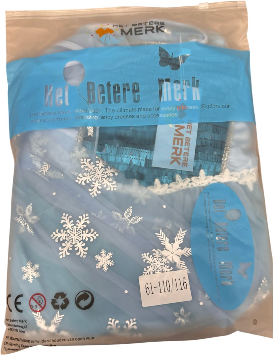 Frozen jurk prinsessenjurk meisje - Elsa jurk - inclusief prinsessen speelgoed - maat 122/128 — afbeelding 5