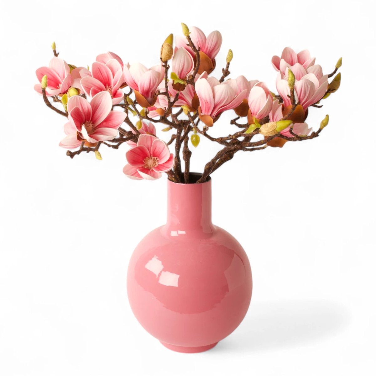 Winq Prachtige kunsttakken Magnolia Pink-6 takken-steenlengte 55cm-ex. vaas