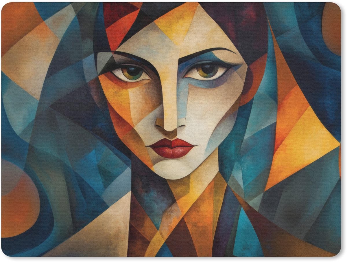Muismat 23x19 cm - Mousepad Portret - Abstract - Vormen - Muismatten