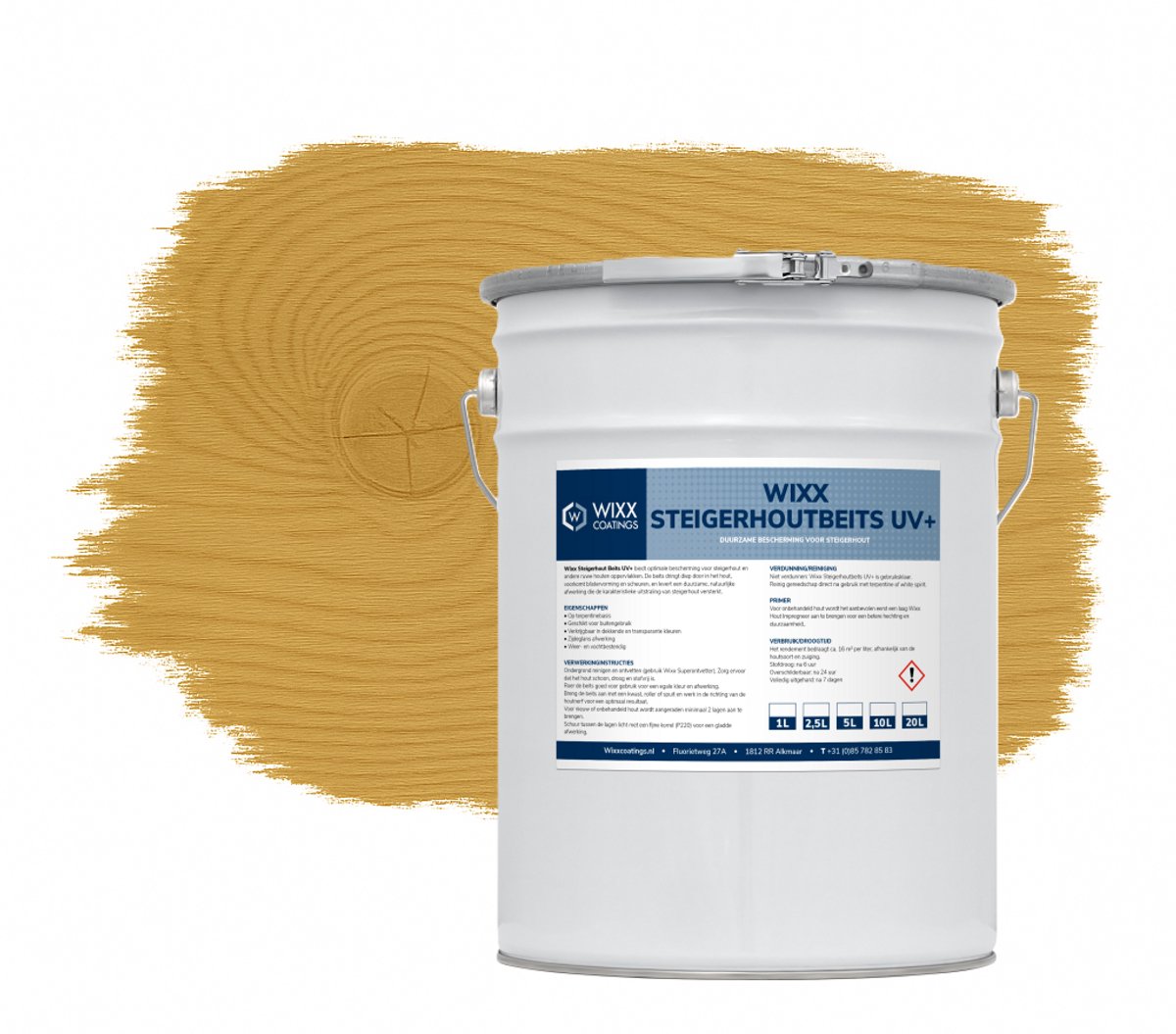 Wixx Steigerhoutbeits UV+ - 2.5L - Grenen