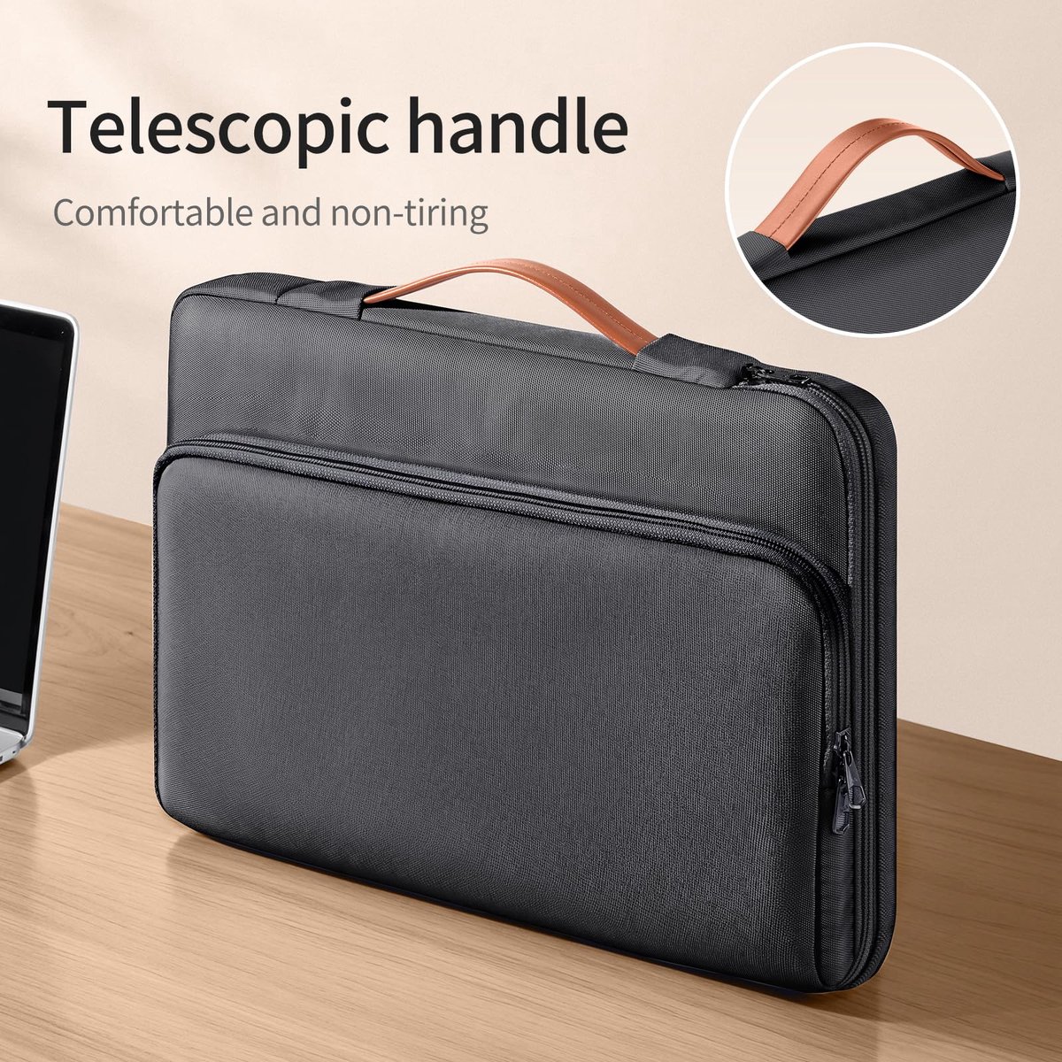 360° Schokbestendige Waterdichte Laptop Tas 15-16 Inch MacBook Pro M1-M4, Razer Blade, Dell, Lenovo - Afbeelding 2