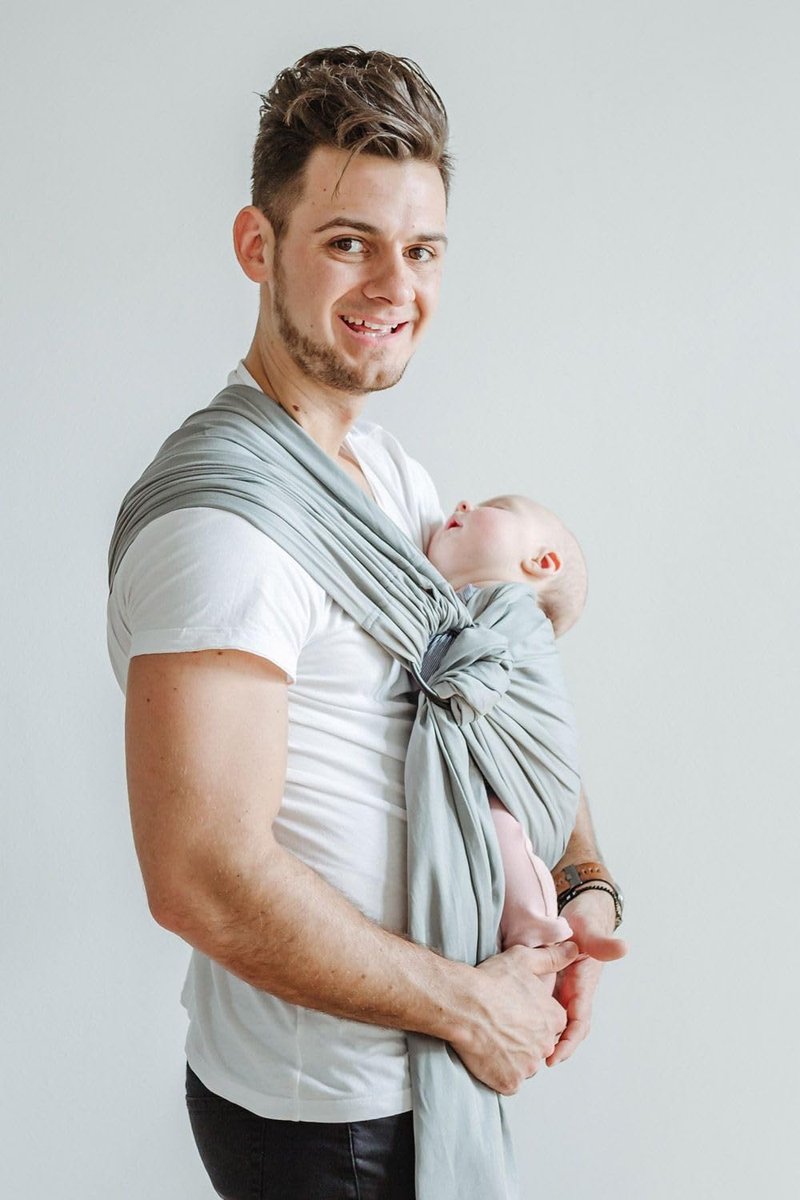Ibenzoa® Biologische Draagdoek Ring Sling – 100% Biologisch Katoen KB A – Comfortabel Draagcomfort voor Baby en Ouderschap – foto 4