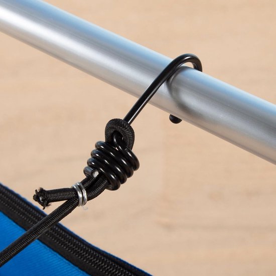 Tafelwagen voor het strand 42 x 100 x 50 cm 2-in-1 transportwagen opvouwbaar inclusief tas en hulprooster wielen 21 cm frame en plaat van aluminium maximale draaglast 20 kg. van Merkloos — afbeelding 3
