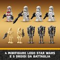 Star Wars LEGO: 1 clone shock trooper, 3 clone troopers, 2 battle droids en 3 super battle droids.