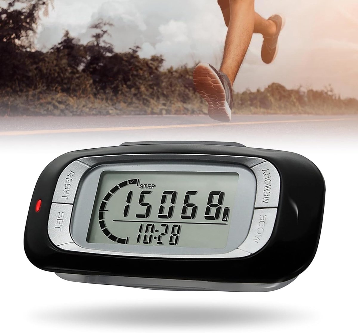 Lexium stappenteller broekzak - stappenteller clip - pedometer - stappenteller - stappenteller wandelen - activity tracker