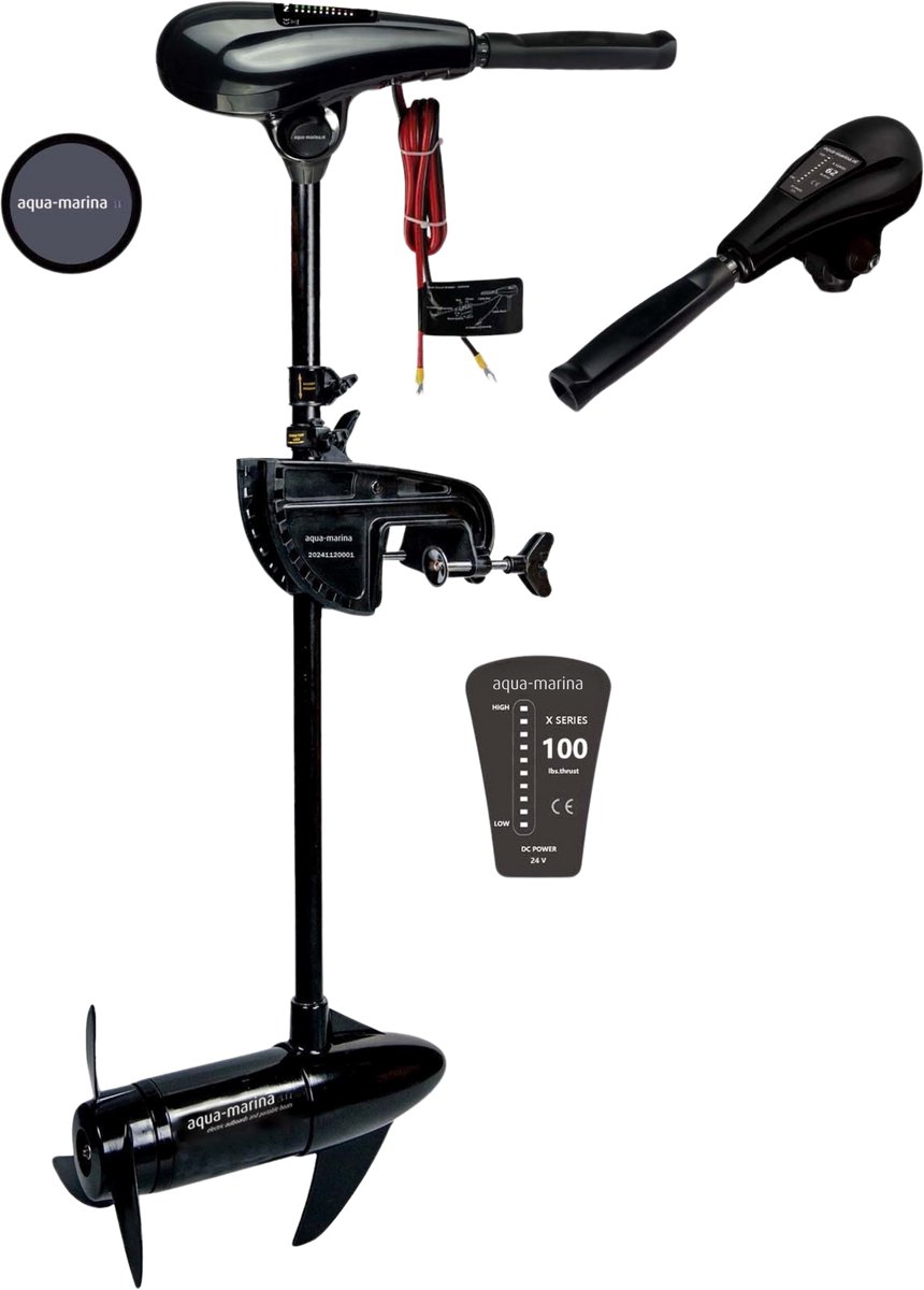 Aqua-Marina 100lbs Langstaart Fluistermotor Elektrische Buitenboordmotor 24V - X-series 101cm / 40"