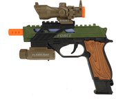 Alfafox Pistool Militair met Licht en Geluid en Zaklamp