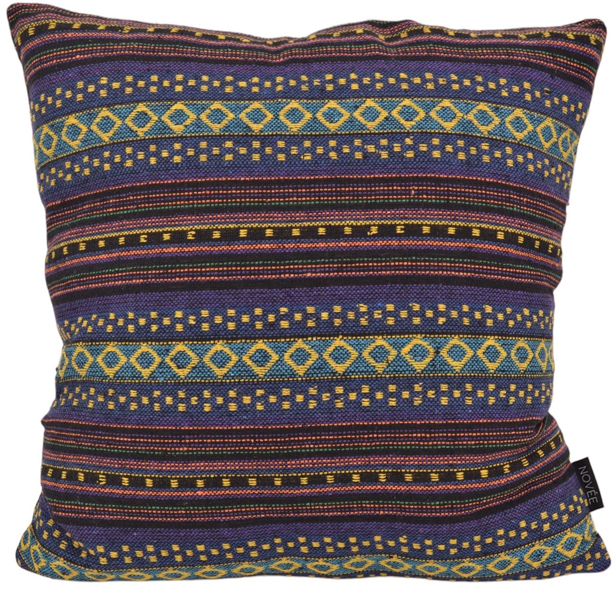 NOVÉE Mexican Rosa Kussenhoes | 45 x 45 cm | Katoen/Polyester paars/groen