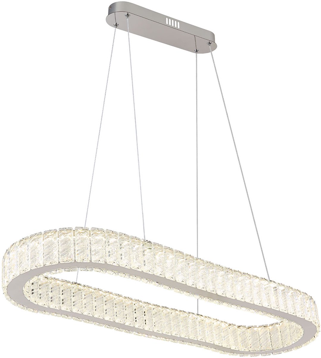 Globo - hanglamp - Mucky - chroom - metaal - grote eettafellamp - LED - 67162-58
