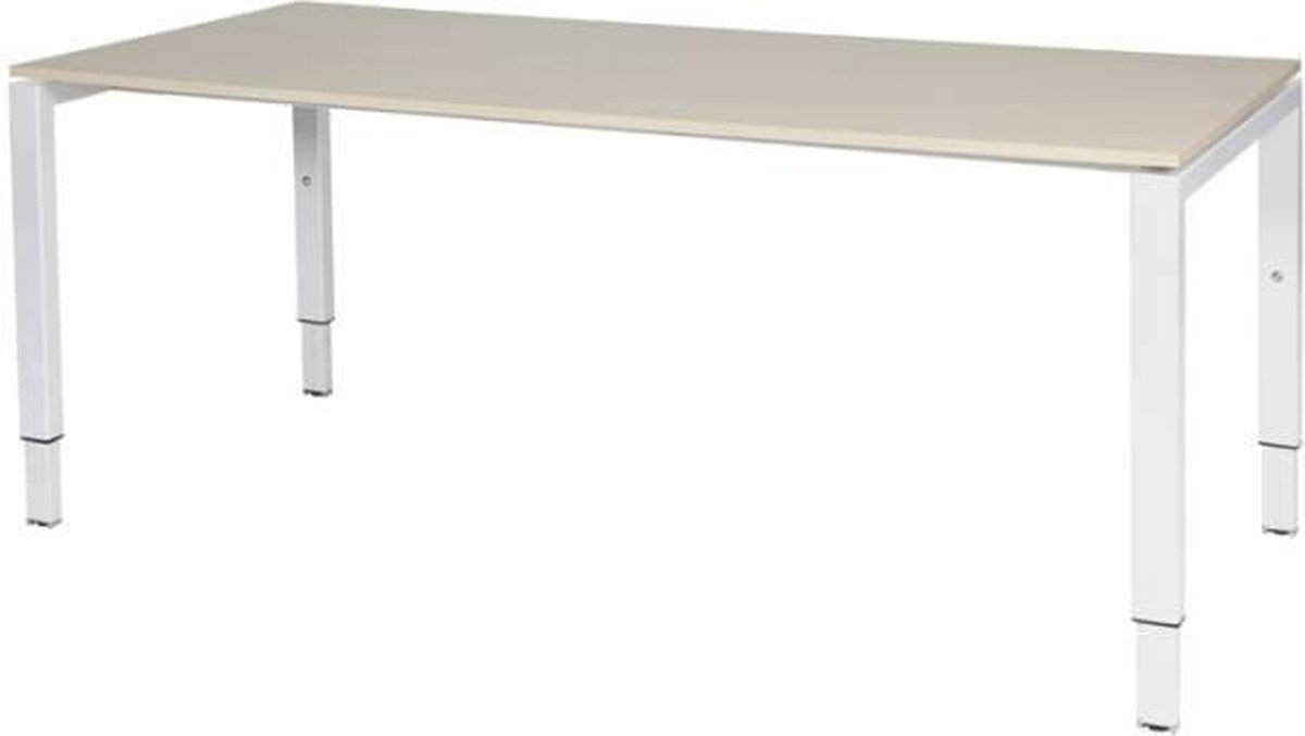 Verstelbaar Bureau - Domino 180x90 robson - wit frame