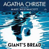 Boekomslag van 'Giant's Bread' door Agatha Christie, geschreven als Mary Westmacott. Deels ondergedompeld silhouet in blauw en zwart, met golvend water.