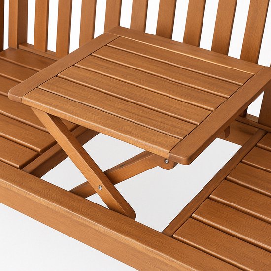Metalen Tuinbank Met Geïntegreerde Tafel, 150 X 56 Cm, Zitbank, 2 In 1 Antraciet Gepoedercoat Parkbank Klaptafel Plank Voor Tuin Balkon Terras Belastbaarheid 450 Kg Weerbestendig 1011642093