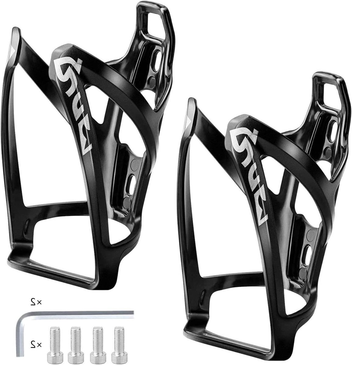 Fiets Bidonhouder voor Mountainbike - Lichtgewicht en Sterk - 2 stuks met schroeven - Zwart