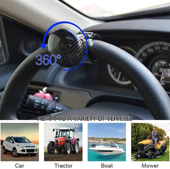 Pommeau De Volant Universel Rotatif 360° - Aide à La Conduite Pour Voiture, Tracteur, Camion Et Tondeuse
