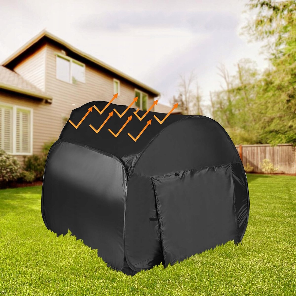 Sensorische Tent - Pop-up Verduisterende Tent - 120x120x120cm Kubus - 20 Seconde Snel Opzetten - Volledig Afsluitbaar Rustgevend - Draagbaar & Compact 1.65kg - Voor Kinderen & Volwassenen Thuis, Camping & Reizen – foto 3