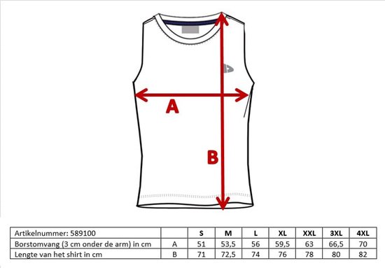 T-shirt Donnay sans manche - Débardeur - Chemise de sport - Homme - Taille XXL - Blanc