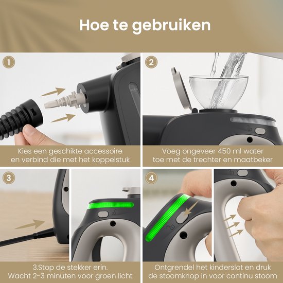 LEBENLANG Stabixer 1000 Watt Pürierstab Set - it