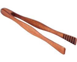 Natural nanmu multifunctional cooking tongs - anti-corrosion and durable - smooth and thornless - universal for salads, grilling and baking - retains the original wood texture