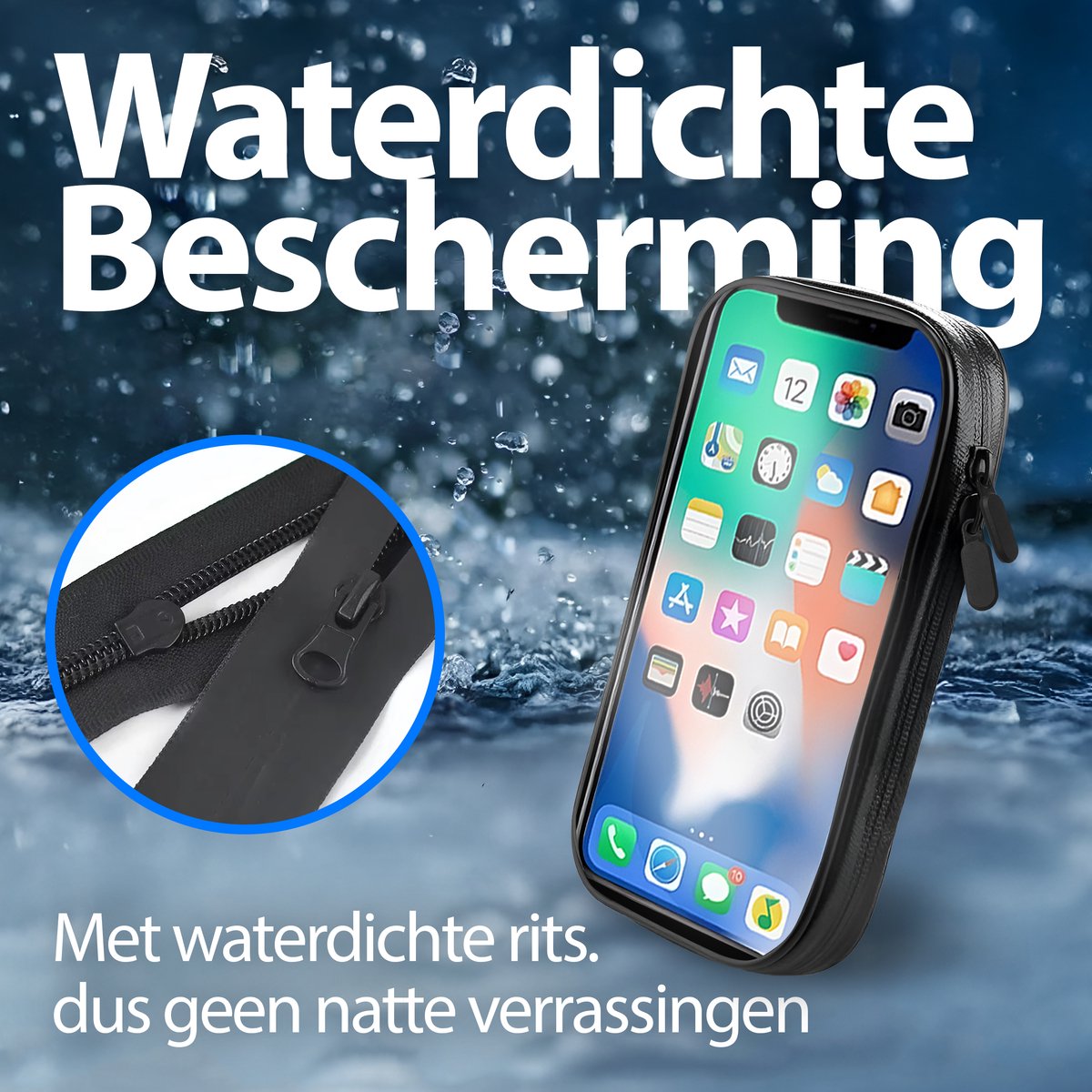 Xssive M1 Telefoonhouder Motor en Scooter - Spiegelbevestiging - Flexibele Stang - Waterdicht - Geschikt voor o.a Vespa, Kawasaki, Ducatti, Sym, Piaggio, Kymco - GSM Houder – foto 5