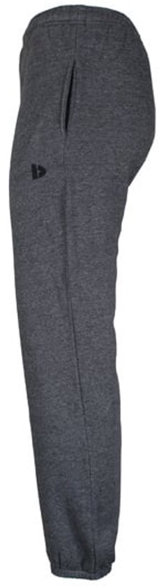 Donkergrijze joggingbroek met elastische tailleband en logopatch.