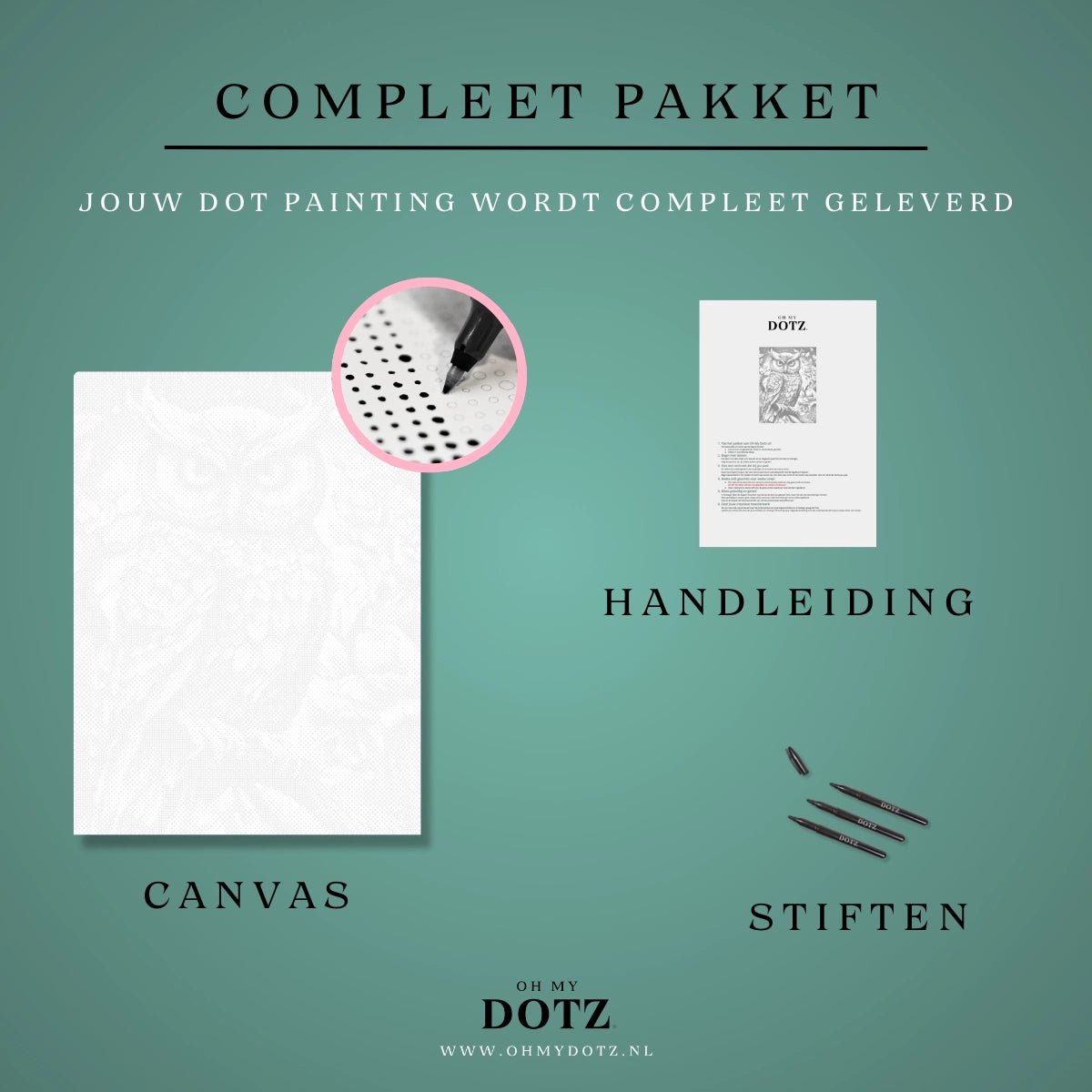 Prachtige Vlinders | Dot painting | 30x40cm | Dot painting | Oh My Dotz | Dots stippen | Diamond painting & Schilderen op nummer alternatief | Happy hobby — afbeelding 11