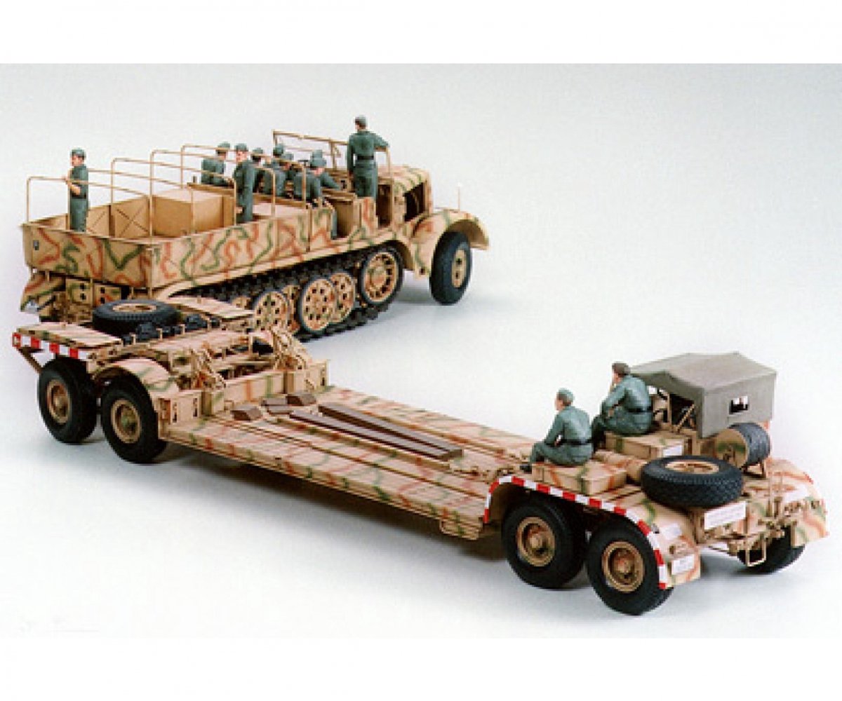 Tamiya Modelbouwpakket Militaire voertuigen - 35246 German SdKfz.9 Famo w/ Lowloader and 12 Figures Plastic - 1:35 - Modelbouw