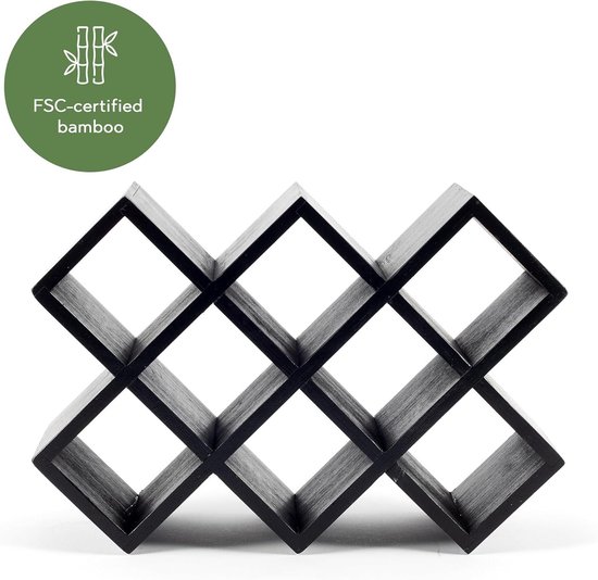 Hanseküche Kruidenrek Van FSC-hout - Kastdeur Organizer, Zonder Boren, Zwart