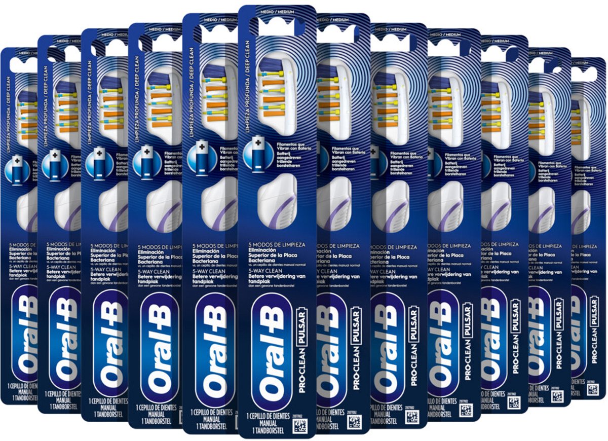 Oral-B Tandenborstel Pro-Clean Pulsar Medium - 12 x - Voordeelverpakking