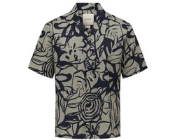 Only & Sons Overhemd Onscaiden Reg Fit Aop Shirt 22032833 Laurel Oak/dark Sapphire Mannen Maat - XL