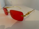 Lunettes de soleil sans monture Lgeura® – Rouge Mode (UV400) – Unisexe – Perfect pour l'été et les activités de plein air – homme – femme – Rouge – été