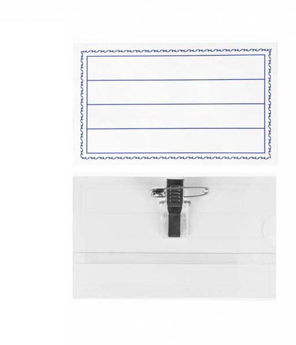 Lobbes naamplaatjes kunststof badges 57x90mm 50 stuks multi kleuren.