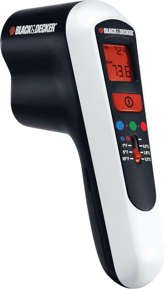 Infrarood Thermometer en Thermodetector voor Energiebesparing - LCD-Scherm en LED-Signaallicht