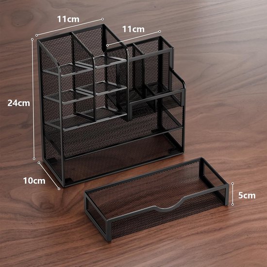 Organisateur de bureau, porte-stylo en maille pour bureau, porte-stylo multifonction, support de rangement pour fournitures scolaires et de bureau à domicile