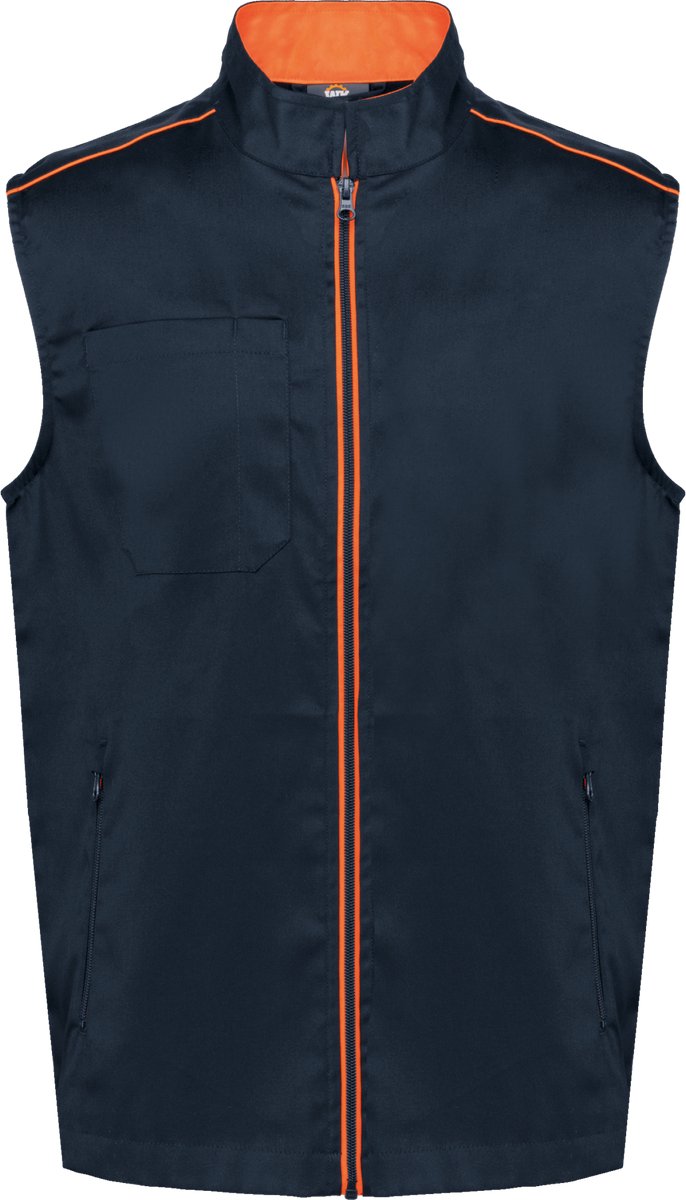 WK. Designed To Work Gilet Day To Day WK6148 - Navy / Fluorescent Orange - S