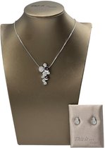 TIF - Bijoux - Parure pour femme - Collier - Boucles d’oreilles - Argent - 45 cm