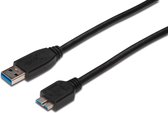 Ednet 84133 USB-kabel 1 m USB 3.2 Gen 1 (3.1 Gen 1) USB A Micro-USB B Zwart