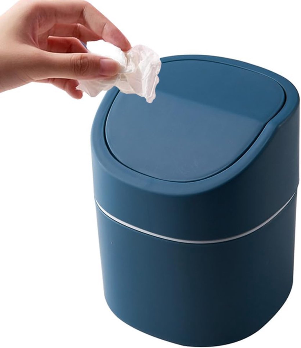 Desktop Vuilnisemmer - Tafelafvalemmer - Blauw - 2 l