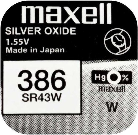 Maxell 18288700 huishoudelijke batterij Wegwerpbatterij SR43W Zilver-oxide  (S) | bol.com