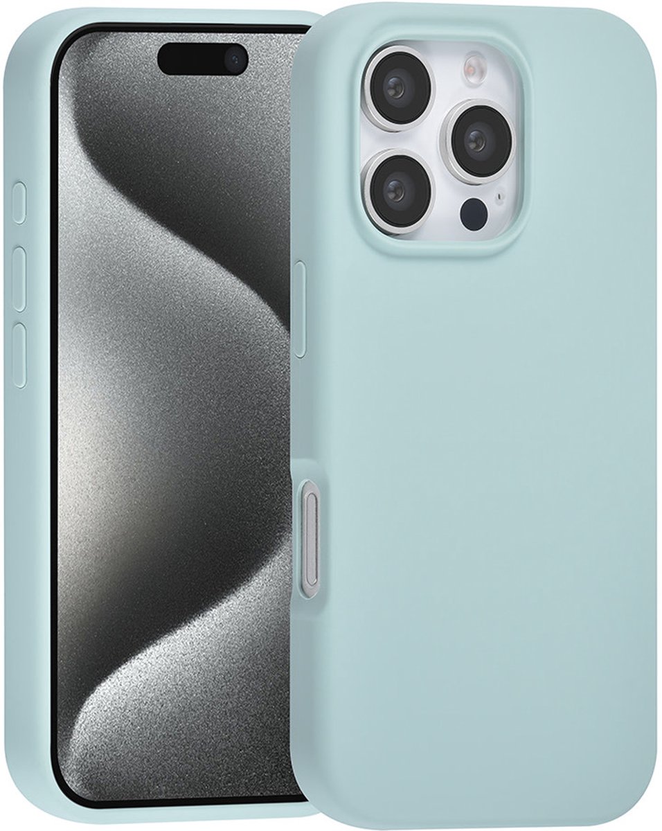 TUNIQ - iPhone 16 Pro - Backcase - Premium Liquid - silicone - Licht Blauw