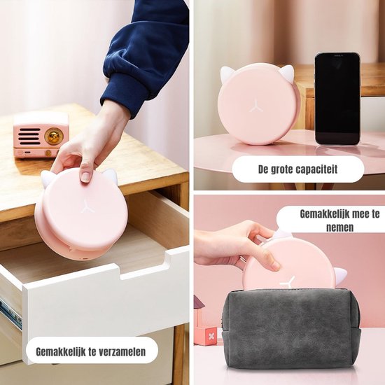 Zylo® Bureaulamp Kinderkamer - Tafellamp Kinderkamer - Voor Jongens en Meisjes - Roze - 16cm x 7cm x 16cm van Zylo® — afbeelding 4