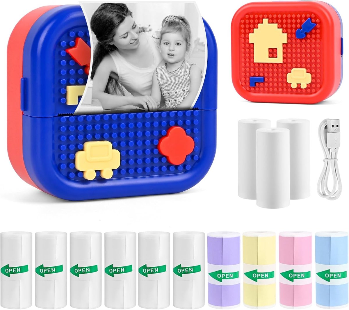 Draadloze Draagbare Mini-Fotoprinter voor Smartphone - Thermische Bluetooth Printer voor Foto's en Notities