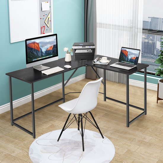 L-vormig computerbureau, 41 inch hoekbureau Modern L-vormig computerbureau, 41 inch hoekbureau Modern