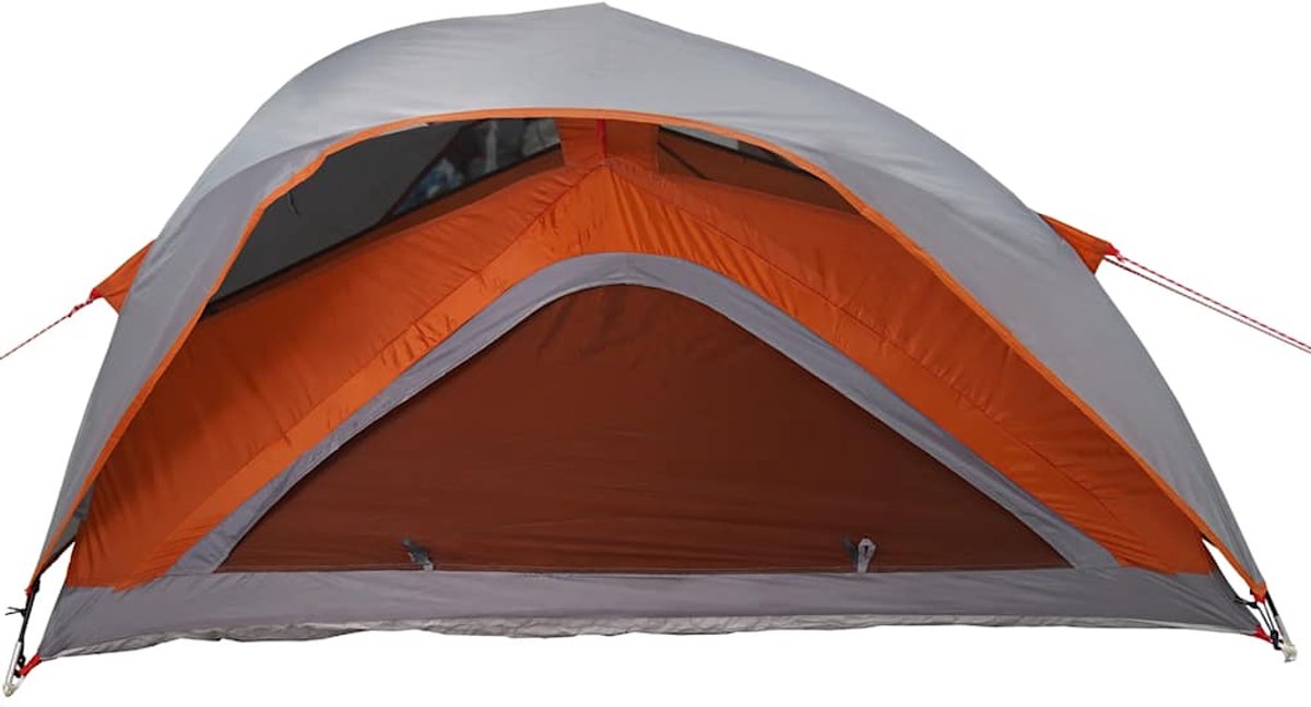 vidaXL - Tent - 1-persoons - waterdicht - grijs - en - oranje – foto 5