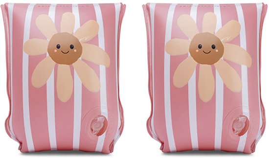 Swim Essentials | Rood/Witte Bloemen Zwembandjes 2-6 jaar