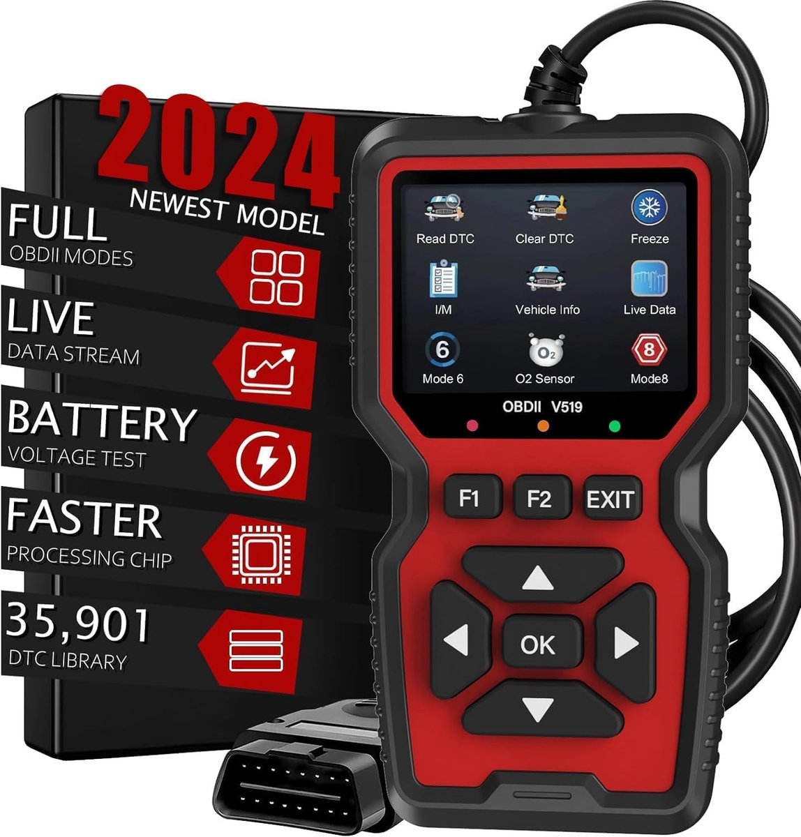 Senzo OBD2 Scanner - OBD - Auto Uitleesapparatuur - Universeel thumbnail 4