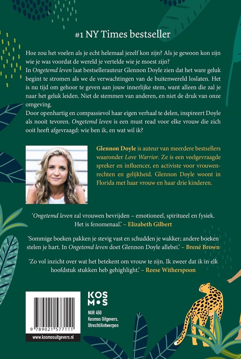 Ongetemd leven - back cover