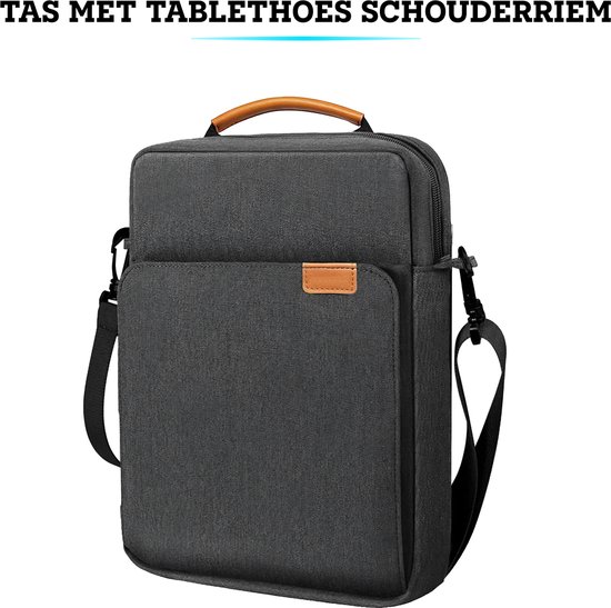 Somstyle Sac avec housse pour tablette adapté aux Tablettes de 9 à 11 pouces - Sac de transport avec bandoulière - Grijs