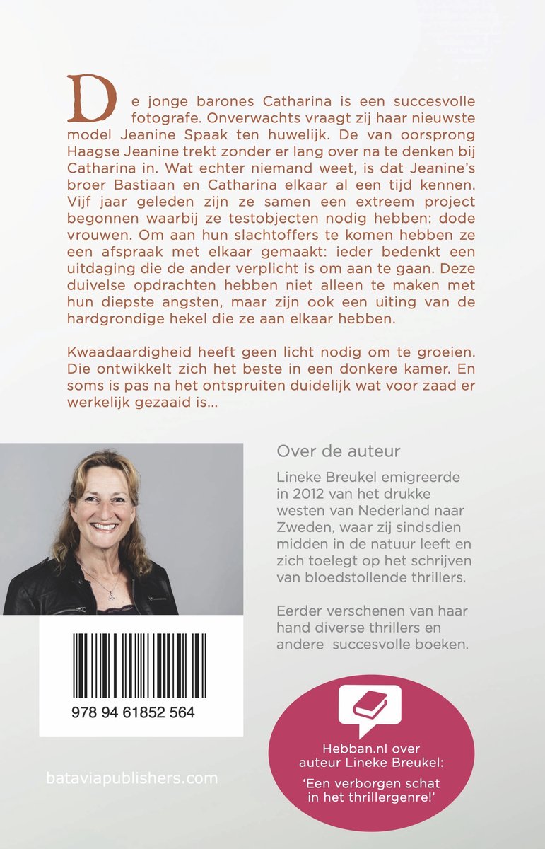 Kwaad zaad - back cover