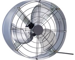 Zolderventilator voor gevelmontage 15 inch, 1300 CFM huisventilator met regelbare thermostaat en gaas, stille zolder-, garage- en winkelventilatie